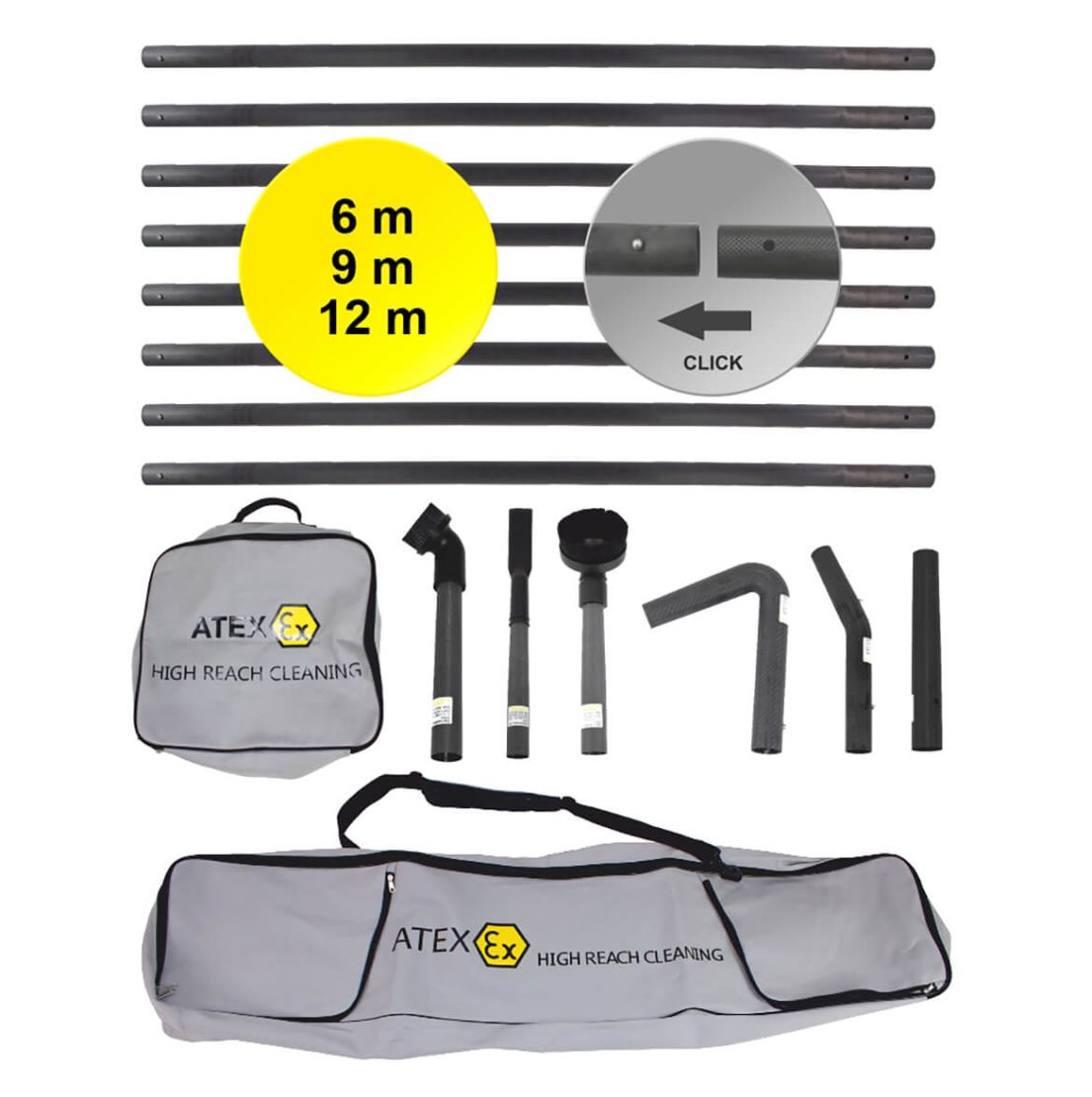 Zestaw do odkurzania na wysokości z certyfikatem ATEX