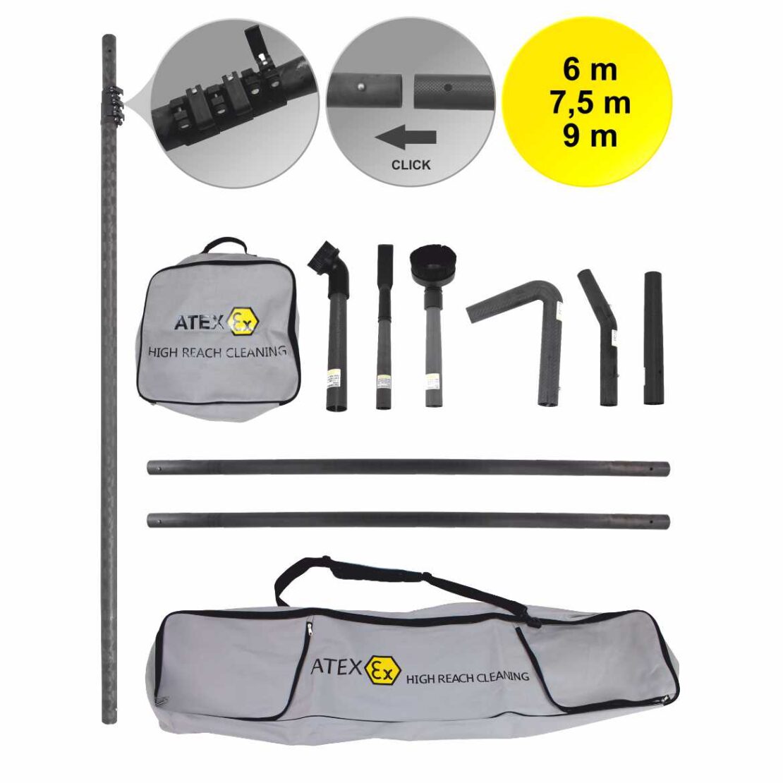 Teleskopowy zestaw do odkurzania wysokościowego skyvac® atex+ 44mm